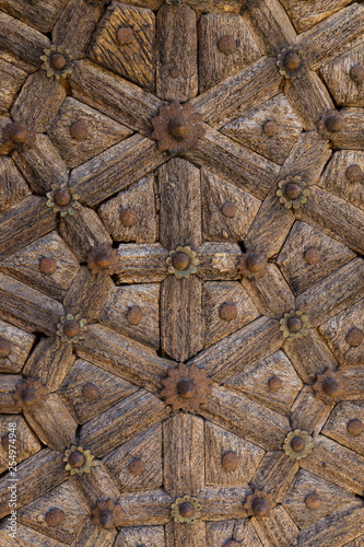 Part of craft old door closeup