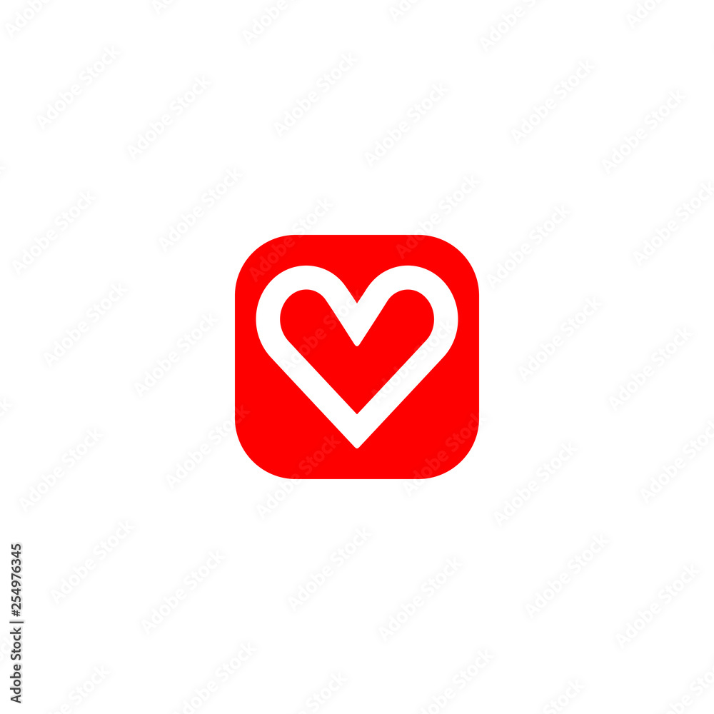 Like button icon. Social media heart sign Like button icon. Social media heart sign