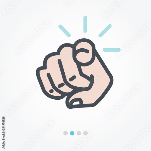 Point of you vector icon