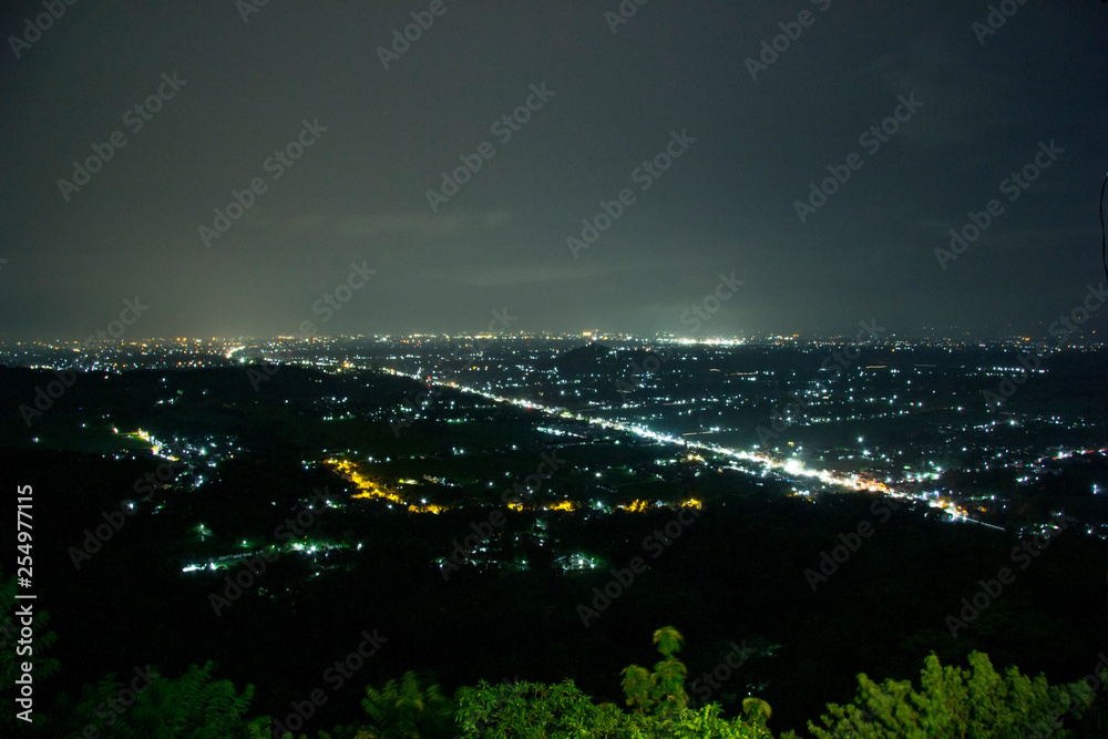 Fototapeta premium yogyakarta view at night on Bukit Bintang