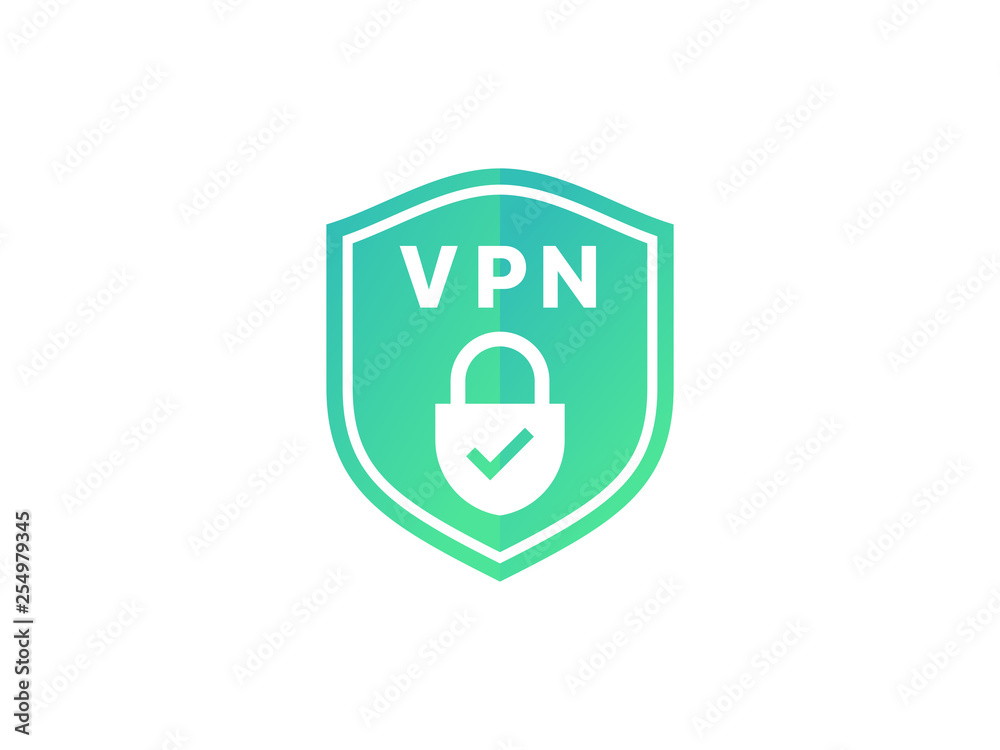 Virtual private network icon. Shield with VPN vector icon Virtual private network icon. Shield with VPN vector icon