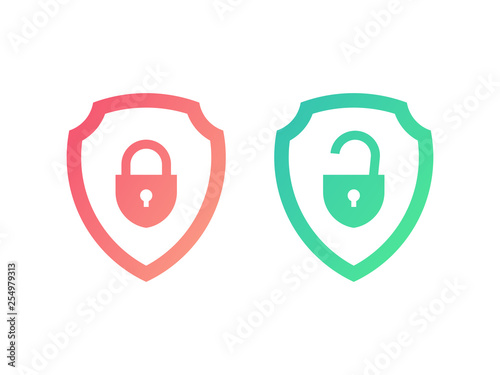 Virtual private network icon. Shield with VPN vector icon
