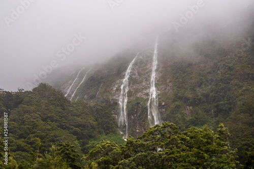 Stirling Falls at Milford Sound  South Island of New Zealand 1