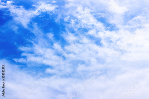 Fototapeta Naklejka Na Ścianę i Meble -  Blue sky background with clouds formation