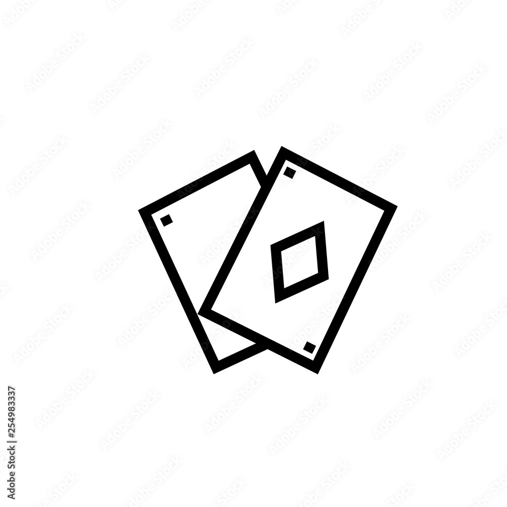 Diamond game card icon. Casino sign