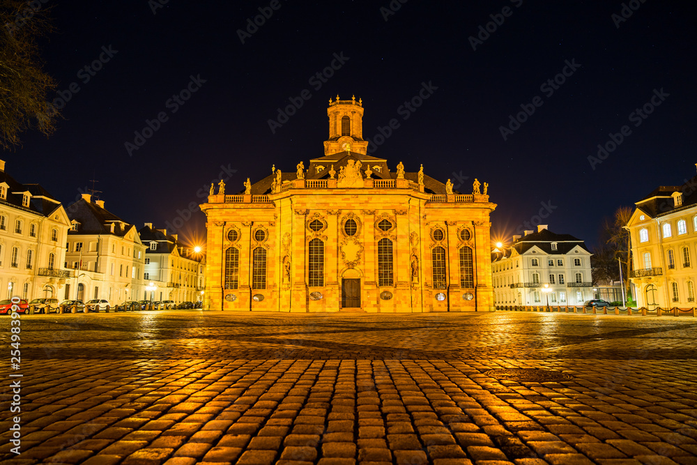 Germany, Famoues protestant church ludwigskirche in saarbruecken city