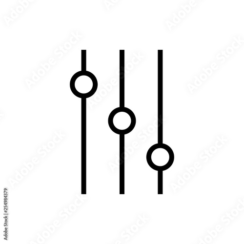 Equalizer icon. Music sign