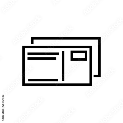 Mail icon. Businesscard sign