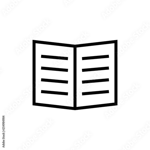 Notebook icon. Study education sign