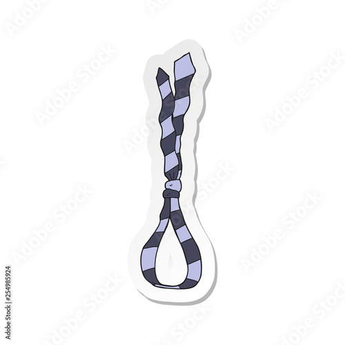 sticker of a cartoon business tie like noose