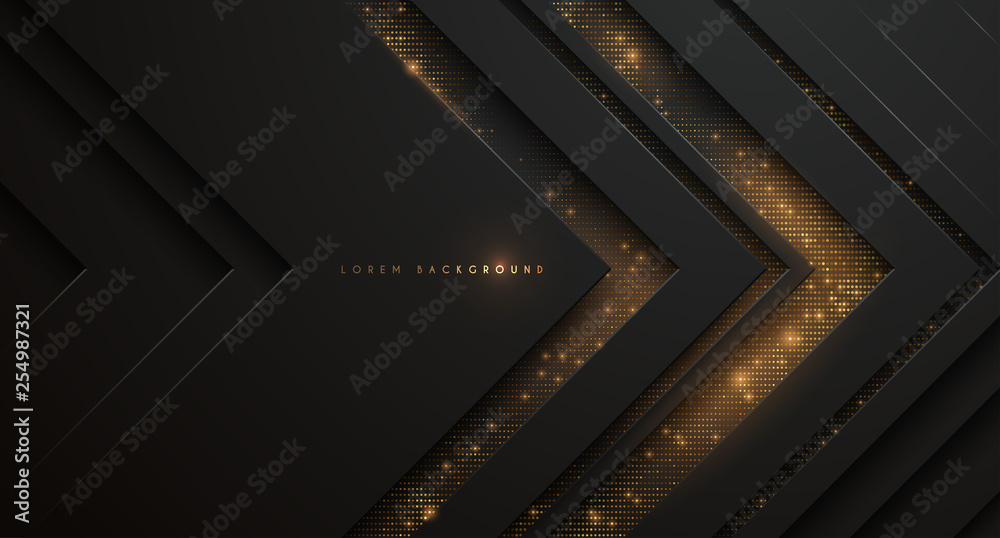 Obraz premium Abstract black and gold background