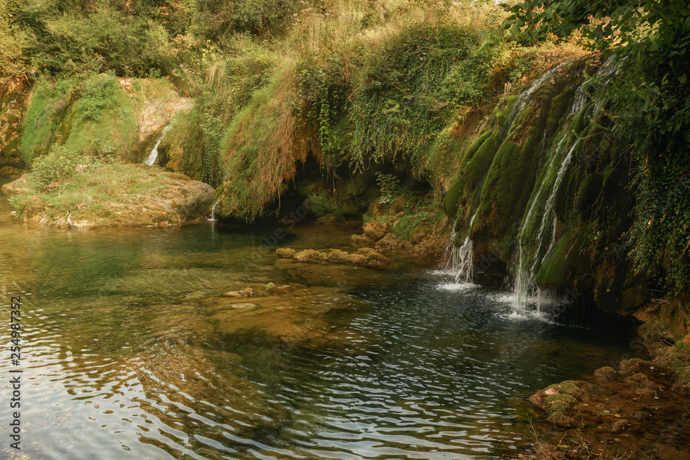 Obraz premium Waterfalls in Rastoke, Slunj, Croatia - place for relax near the Nature - National Park Plitvice lakes