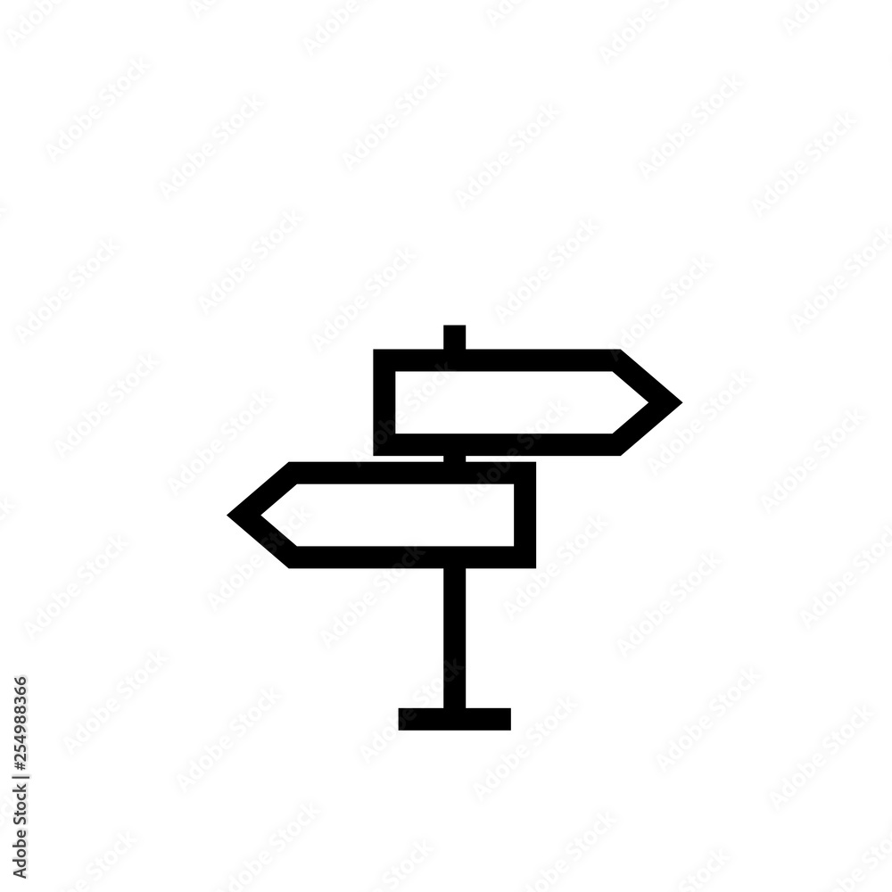 Road arrow sign icon Road arrow sign icon