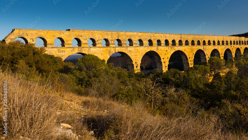 The Aqueduct Bridge is cultural landmark of France