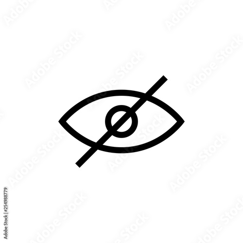 Eye icon. Invisibility icon