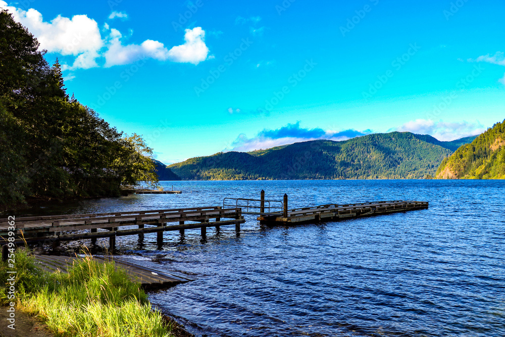 Lake Crescent at Olympic National Park, Washington, USA. Lake Crescent at Olympic National Park, Washington, USA.