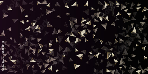Triangle background. Abstract composition of triangular crystals.