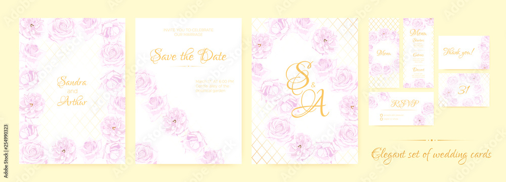 Wedding Invitation Floral Collection.