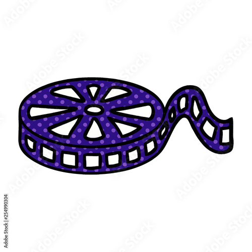 comic book style cartoon film reel