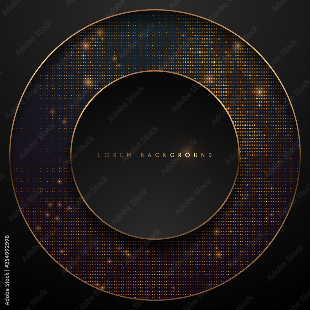 black and gold circle background Stock Vector Adobe Stock
