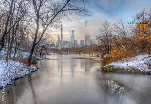 At the lake in Central Park