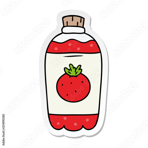sticker cartoon doodle of orange pop