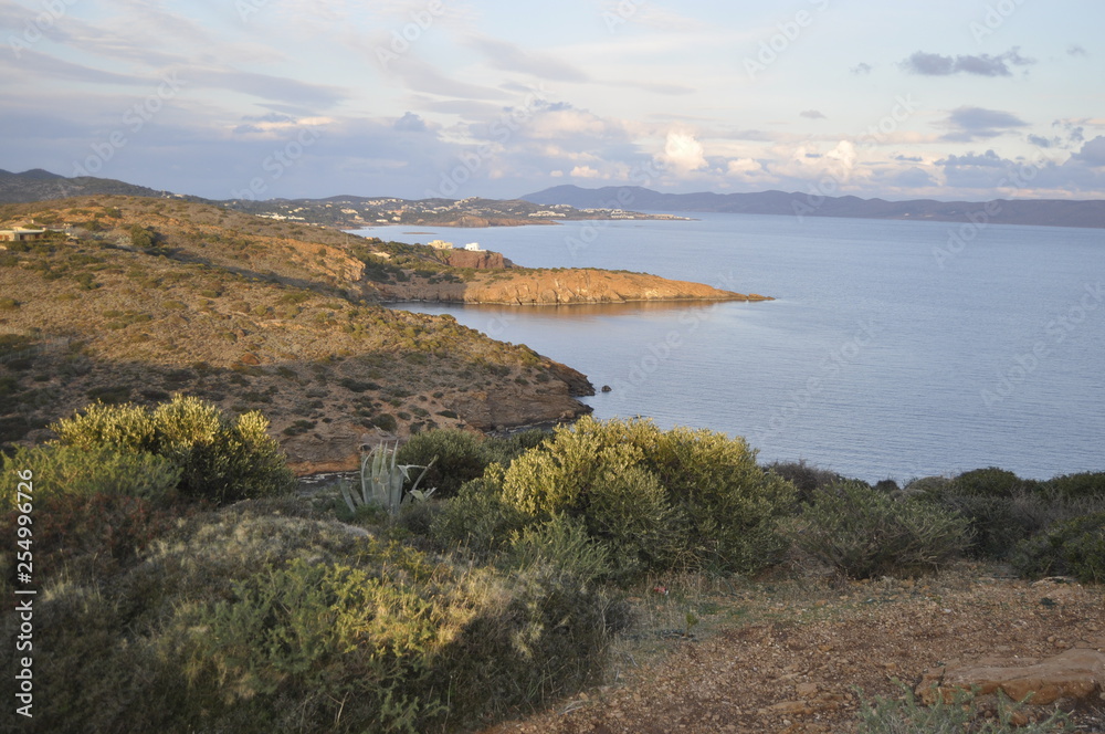 Coast of Mediterranean Sea in Greece