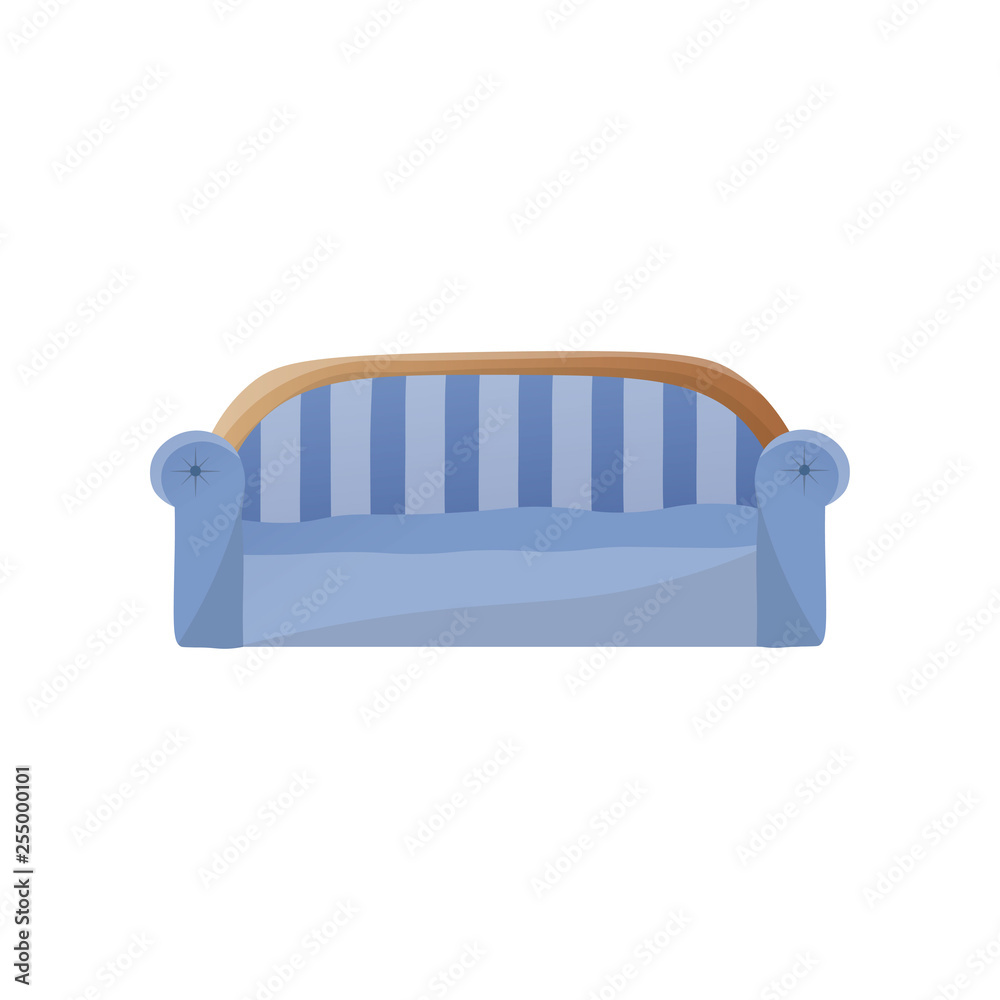 Modern blue sofa with arched back template Modern blue sofa with arched back template
