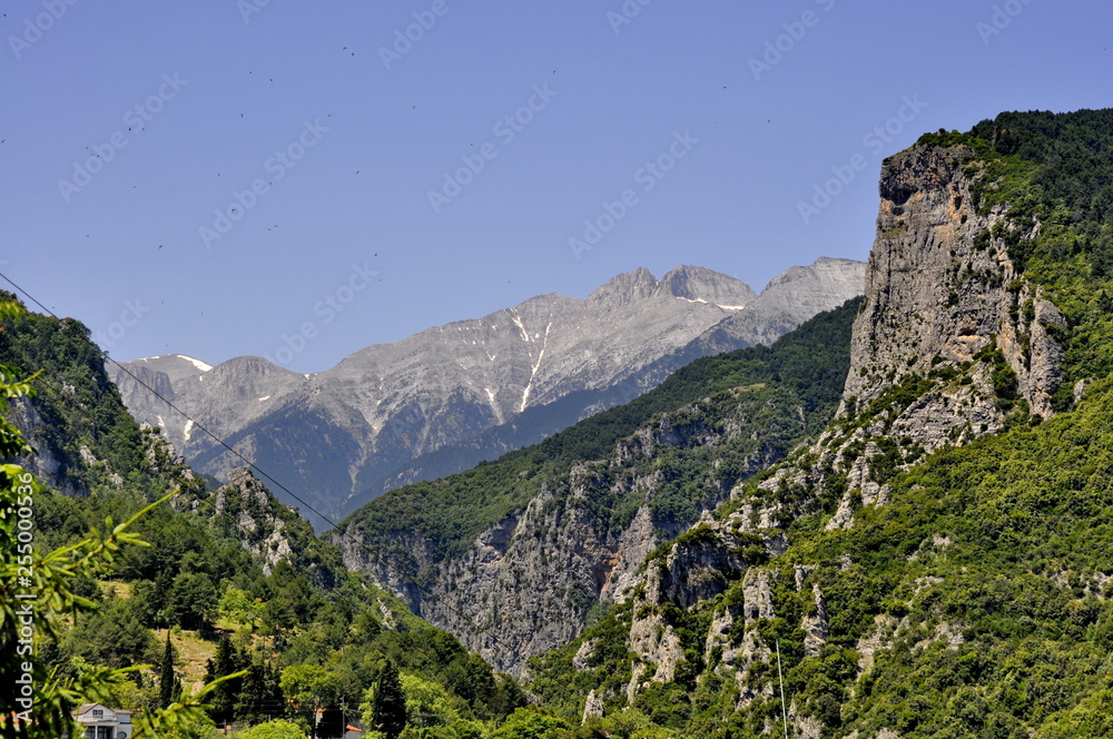 landscape in mountains in greece