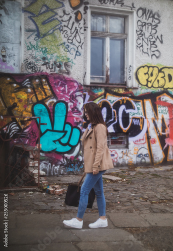 young girl playing wild in berlin
