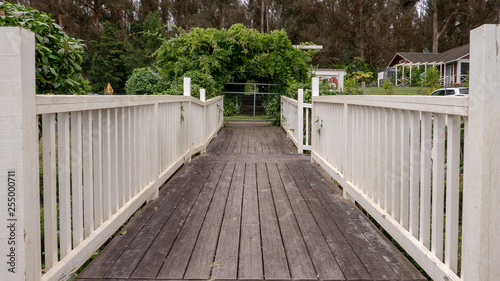 wooden bridge in the park