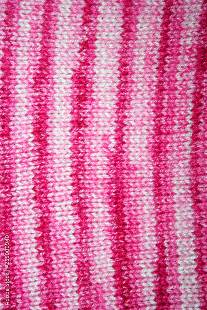 pink color knitted wool 