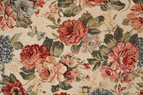 floral pattern fabric as background