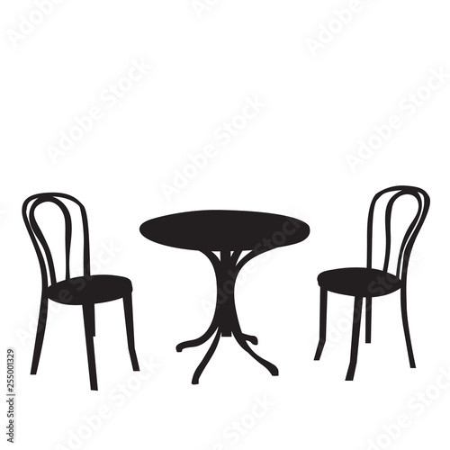 silhouette table and chairs