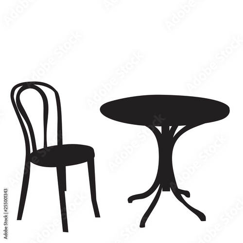  silhouette table and chair