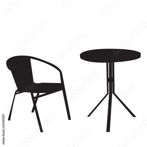 silhouette table and chair