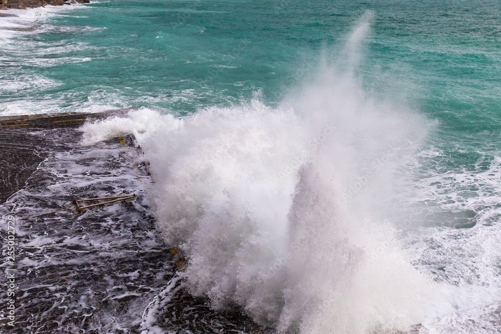 Fototapeta premium Earth and waves 