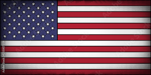 Comic book USA flag