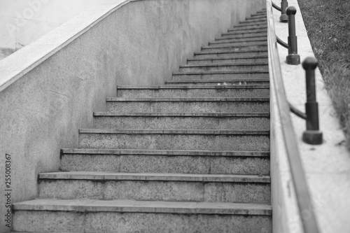 Granite stairs steps background. Construction detail