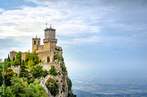 san marino towers and scenic view