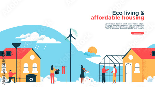 Green house real estate business landing page