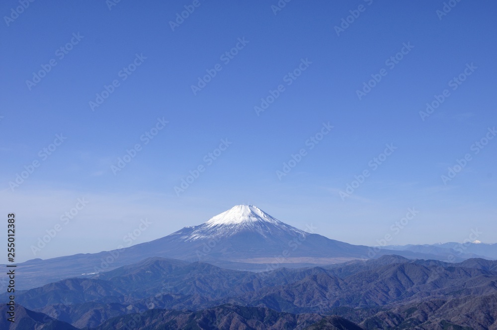Obraz premium Miejsce na kopię widoku Mount Fuji