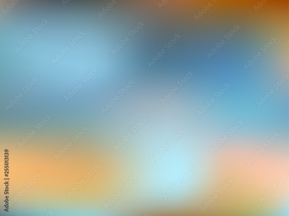 Naklejka premium Abstract ocean aqua gradient background. Blue blur water backdrop. Vector illustration for design mesh.