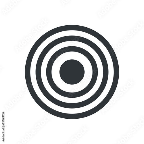 Bullseye target or arrow target flat vector icon for apps and websites