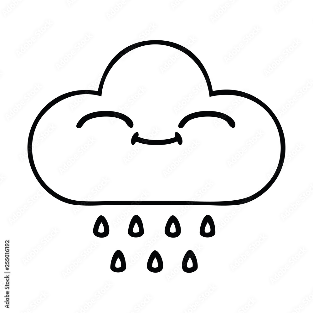 line drawing cartoon rain cloud line drawing cartoon rain cloud