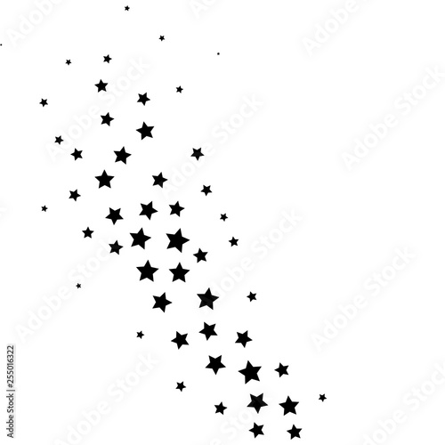 Falling star. Cloud of dust isolated on white background. Vector 