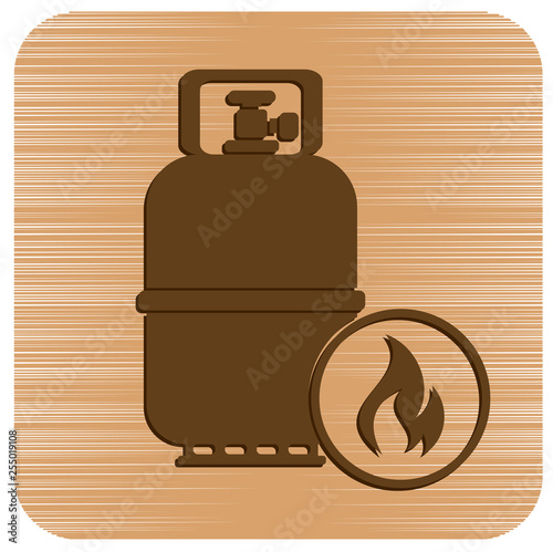 Camping gas bottle icon