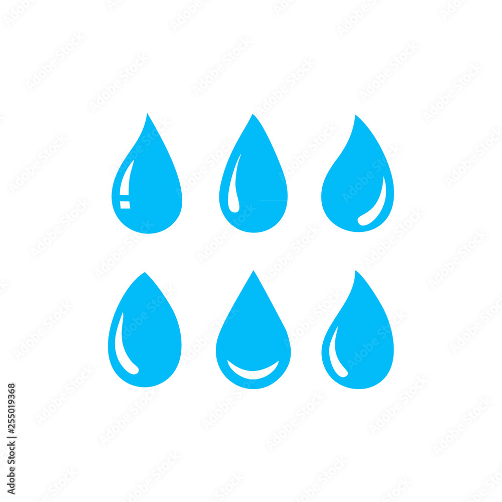 set of blue water drop set of blue water drop