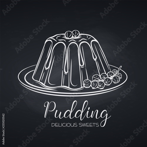 Hand drawn pudding icon