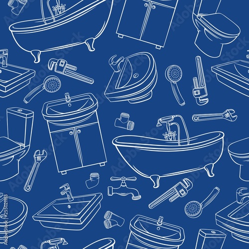 Plumbing seamless pattern